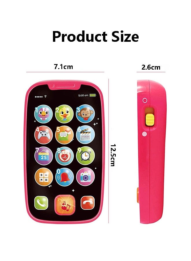 JSAITOYS My First Smartphone Multifunction Toddler Early Educational Learning Mobile Phone Smartphone Baby Toys with Light Music for Kids - Image 5