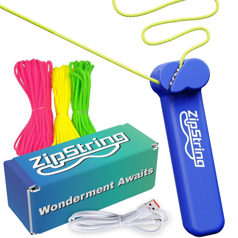 ZipString Original - As Seen on Shark Tank - Classic ZipString Rope Launcher Toy, Perfect for Kids & Adults - Fly a String Loop in The Air for Endless Tricks & Fun, Wonderment Awaits, Bodacious Blue - Image 1