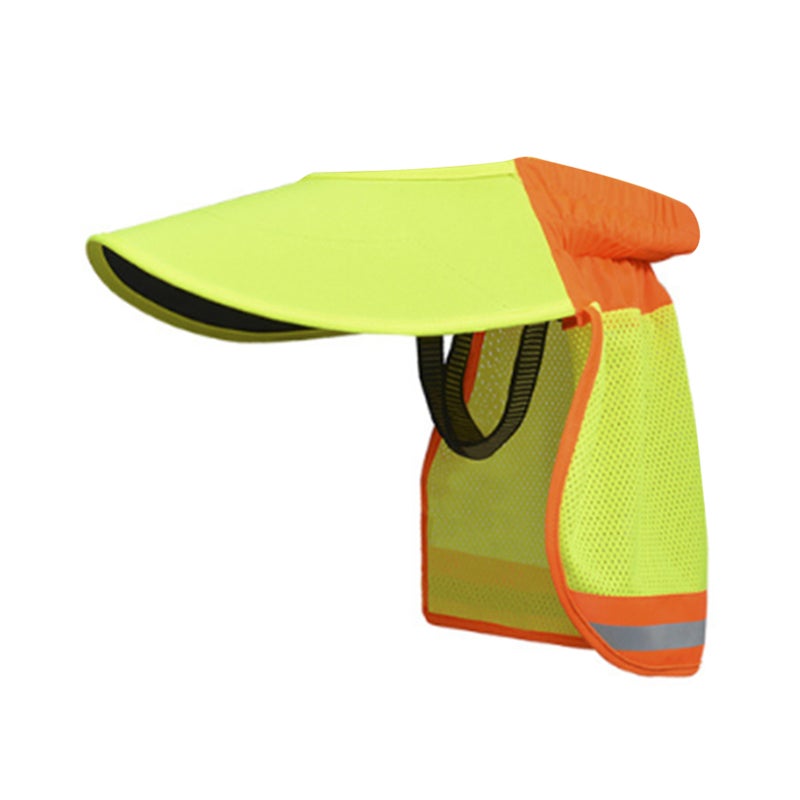 Shade Brim with Duck Tongueis Suitable for Safety Helmet High Visibility Fluorescent Reflective Awning to High Temperature in Summer Cool Breathable - Image 1