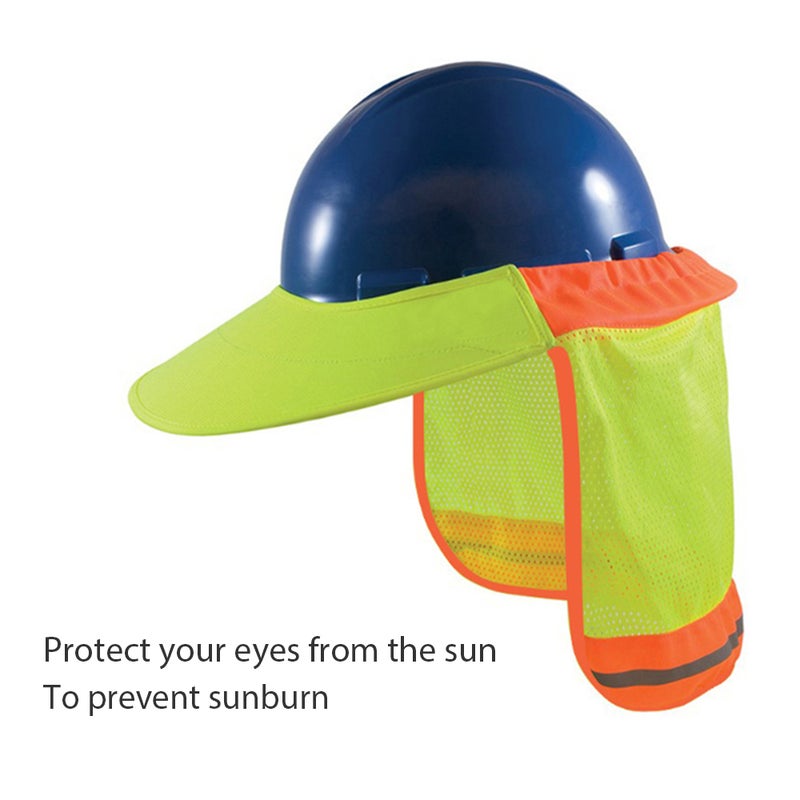 Shade Brim with Duck Tongueis Suitable for Safety Helmet High Visibility Fluorescent Reflective Awning to High Temperature in Summer Cool Breathable - Image 2