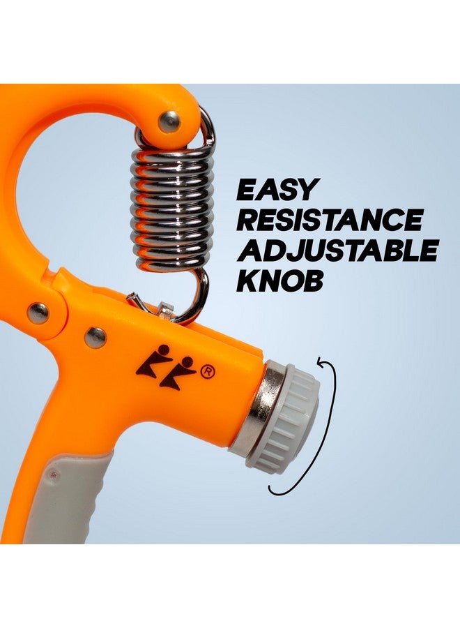 KONEX Adjustable Hand Gripper Strengthener For Men & Women | Hand Exercise Equipment For Home And Gym Workouts (Without Counter, Orange) - Image 4