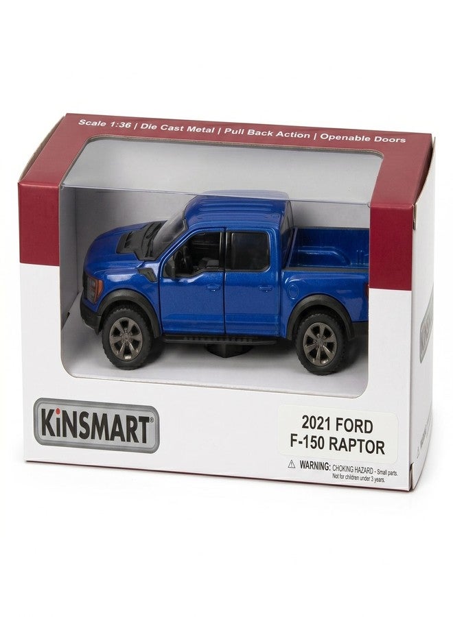 Wizplex Kinsmart Ford F-150 Raptor R 1:36 Scale Officially Licensed Die-Cast Metal Car Model — Pull-Back Action Openable Doors Pick-Up Truck Collectible Toy - Image 3