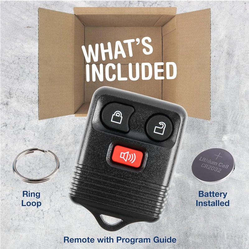 KeylessOption Keyless Entry Remote Fob Car Ignition Uncut Key for Ford F-150 F-250 Ranger Explorer Expedition Excurions Navigator CWTWB1U345 - Image 2