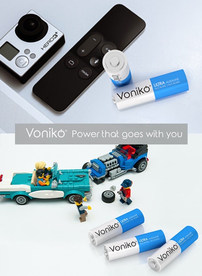 Voniko Alkaline Premium Grade AA Batteries 2 PC Pack  Double A Battery Ultra Alkaline, Long Lasting Power, Leakproof 1.5V 2900mAh -  Batteries 10 Year Shelf Life  - Image 4