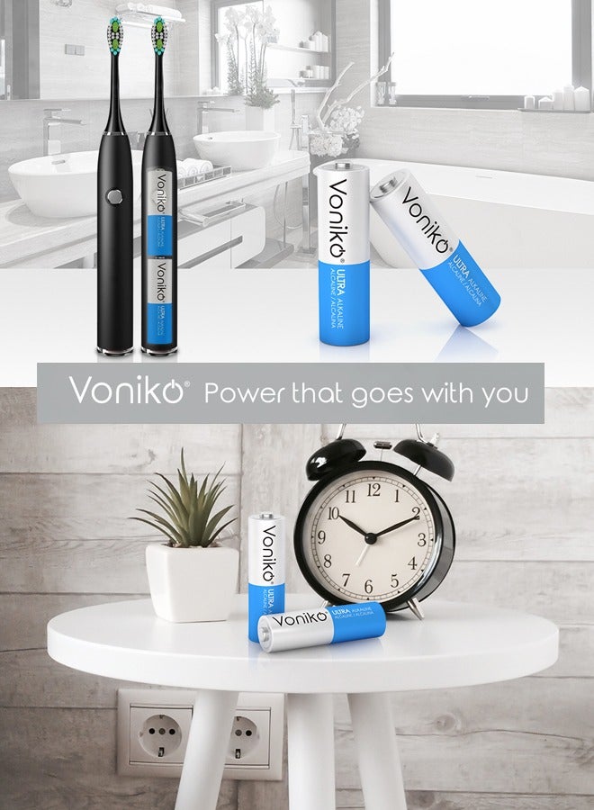 Voniko Alkaline Premium Grade AA Batteries 2 PC Pack  Double A Battery Ultra Alkaline, Long Lasting Power, Leakproof 1.5V 2900mAh -  Batteries 10 Year Shelf Life  - Image 2
