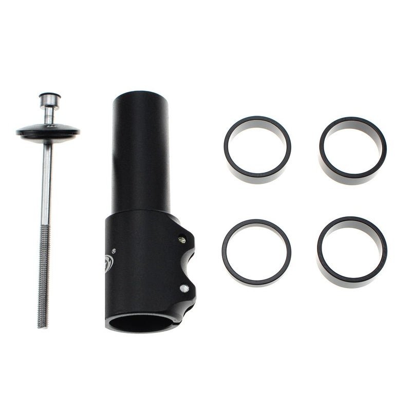 WAKE Bike Stem Riser Wake Bike Fork Stem Extender Bicycle Handlebar Raiser Head Up Adapter Suitable for Mountain Bike, Road Bike, MTB, BMX, Fixie (Aluminium Alloy, Adjustable, Black) - Image 4