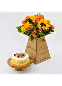 Sugar Free Cake With Fresh Flowers