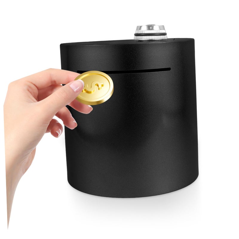 Electronic Password Lock Metal Piggy Bank Money Savings Jar Coin Container - Image 3