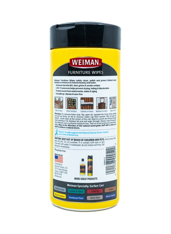 Weiman Furniture Wipes 30Ct