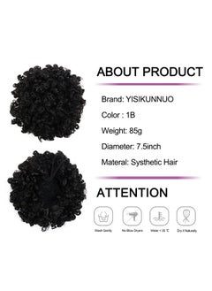 Curly Wavy Afro Puff Drawstring Ponytail Hair Extension For Black Women Loose Wave Short Mini Afro Puff Hairpieces For Girls Kids(Black) - pzsku/Z6F98EAC7FE317018037CZ/45/_/1733730121/4e66d2e5-69bd-4578-9d48-80013d3c82f8