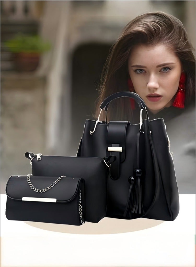 DUNISO 3 Pcs Fashion Bag Sets Composite Bag Set Satchel Purses Handbags Shoulder Tote Bags Top Handle