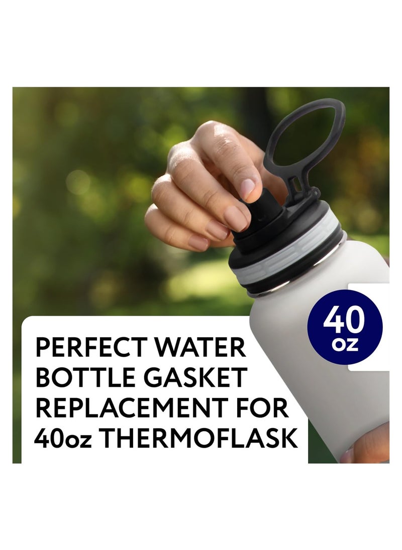 SYOSI - 9Pcs Water Bottle Gasket Replacement for Thermoflask 40oz Insulated Stainless Steel Water Bottle Lid, Silicone Sealing Rings Gaskets for Water Bottle Straw Lid, Chug Lid & Chug Spout - Image 1