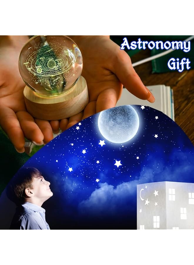 إيروريكس كرة بلورية للنظام الشمسي مقاس 60 مم، ديكور فلكي كوني وهدية للأطفال وهواة جمع نماذج الفضاء - Image 5