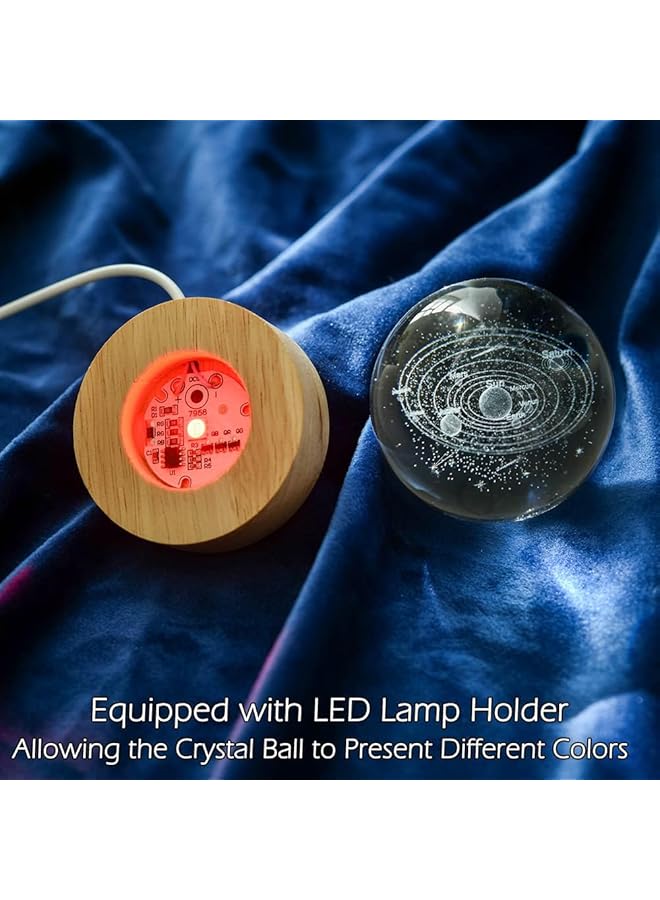 إيروريكس كرة بلورية للنظام الشمسي مقاس 60 مم، ديكور فلكي كوني وهدية للأطفال وهواة جمع نماذج الفضاء - Image 4