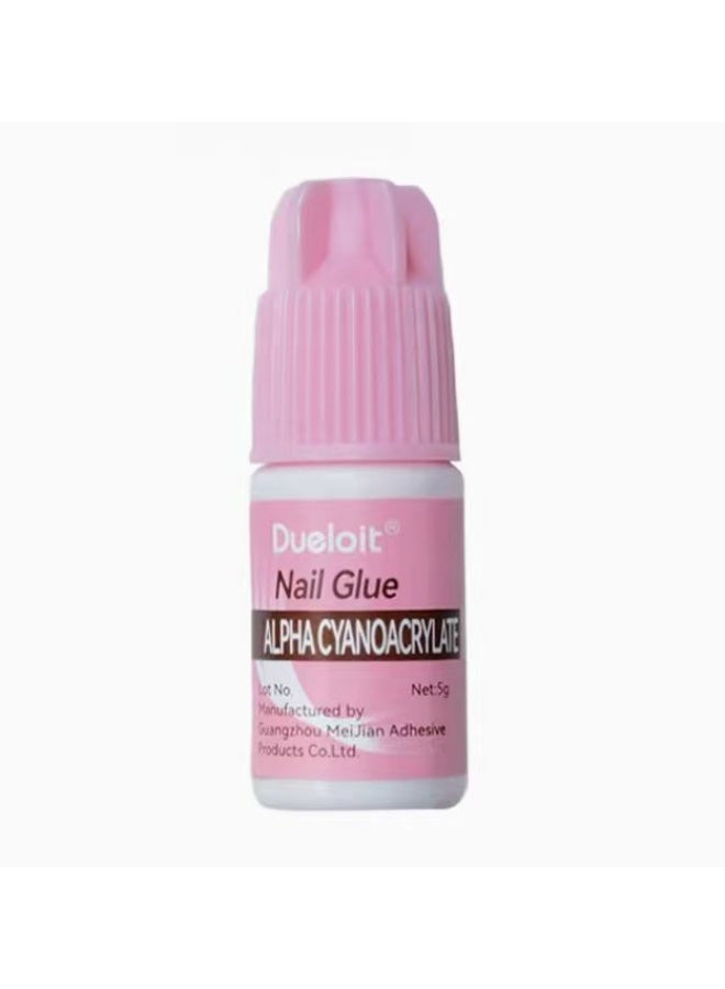 Dueloit 5g False Nails Glue For Nail Tip Professional False Nail Glue Extension Tips For Broken Adhesive Super For Press On Adhesive, Nail Strengthening DIY Nail Art Home Salon Use. - Image 1