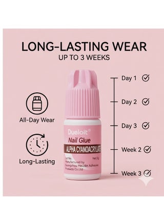 5g False Nails Glue For Nail Tip Professional False Nail Glue Extension Tips For Broken Adhesive Super For Press On Adhesive, Nail Strengthening DIY Nail Art Home Salon Use. - view 4