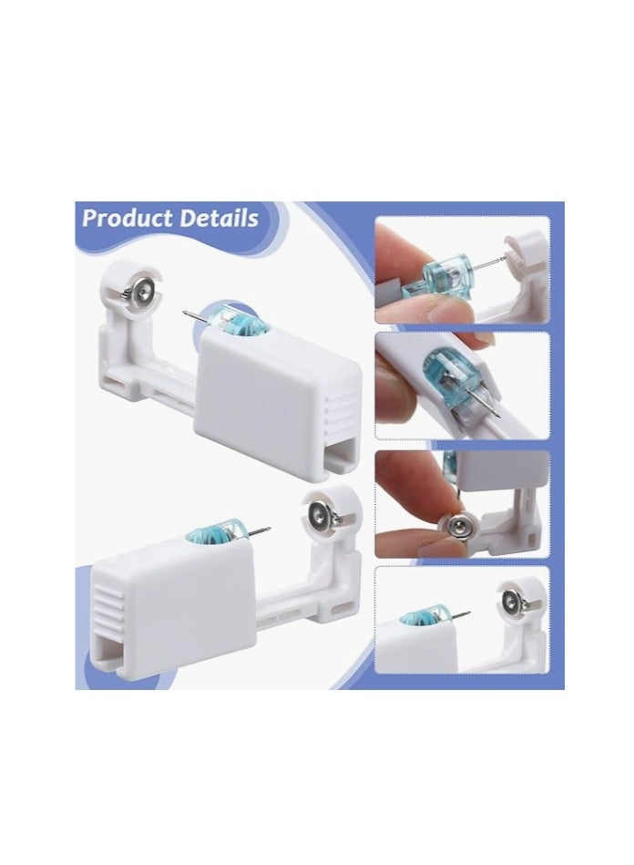 12 Pairs No Pain Ear Piercing Kit, Disposable Self Piercing Gun with 24Pcs Ear Studs & Cleaning Tools, Portable Nose Ear Piercer for Home Household Use, Safe Easy-to-Use Body Piercing Tools for Men Women（203） - Image 2