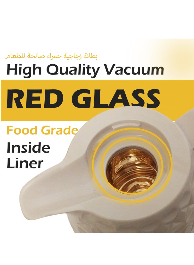 Al-Nokhba Thermos Flask Set: Enjoy hot  cold drinks with insulated Mug, vacuum-sealed design, leakproof cap, wide mouth,  comfort/safety Handle. - Image 4
