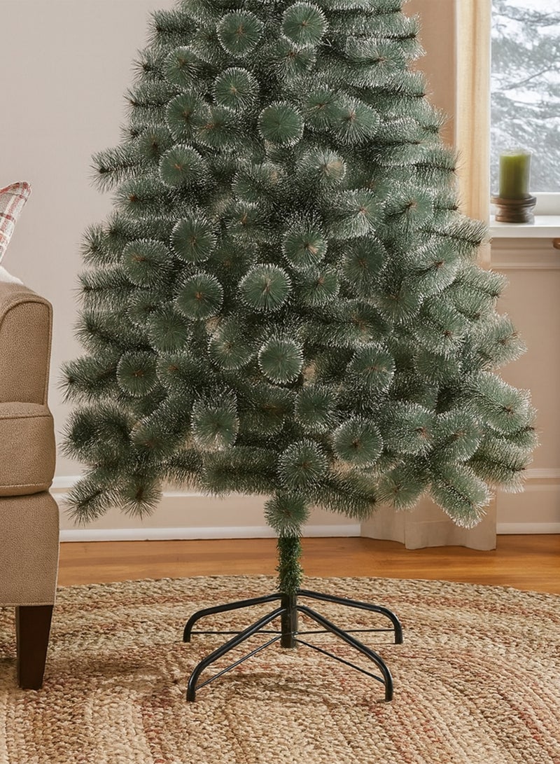 Toshionics 2.10M/7ft Artificial Ornamental Christmas Tree Fir Pine Fluffy Green with Snow on Tips with Metal Stand Perfect for Holiday Xmas Home Office Parties Decorations and New Year Party Indoor Outdoor Festival Celebration, Easy to Assemble - Image 3