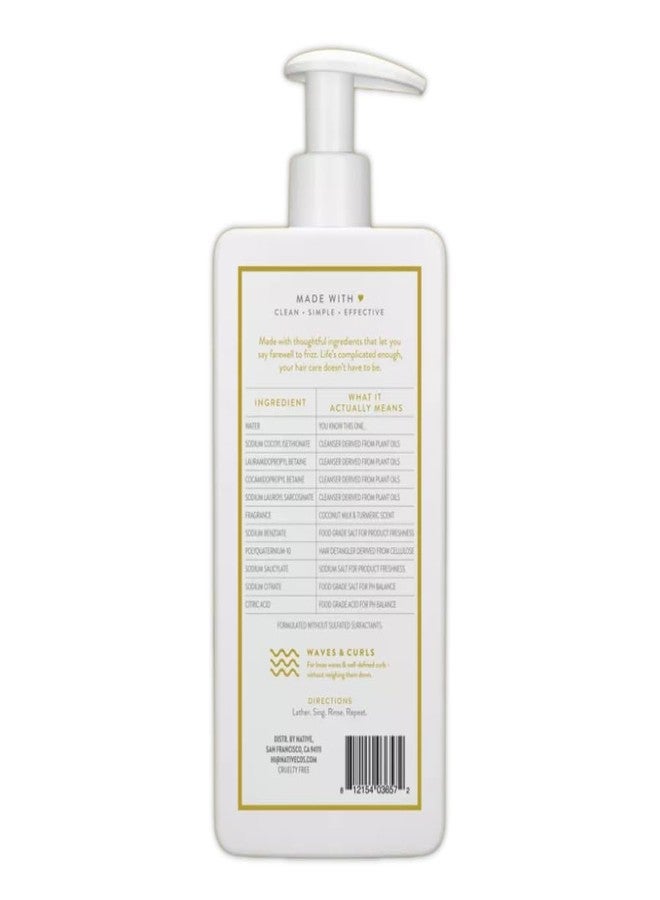 native Curl Care Native Coconut Milk & Turmeric Shampoo and Conditioner (16.5 oz) (Coconut Milk & Tumeric) - Image 2