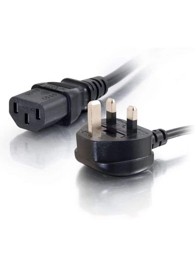 UK 3-Pin Power Cable 1.5M — IEC C13 Kettle Lead with Fuse — Compatible with Desktop PC, Monitor, Printer, TV, UPS, Server — Black - Image 3