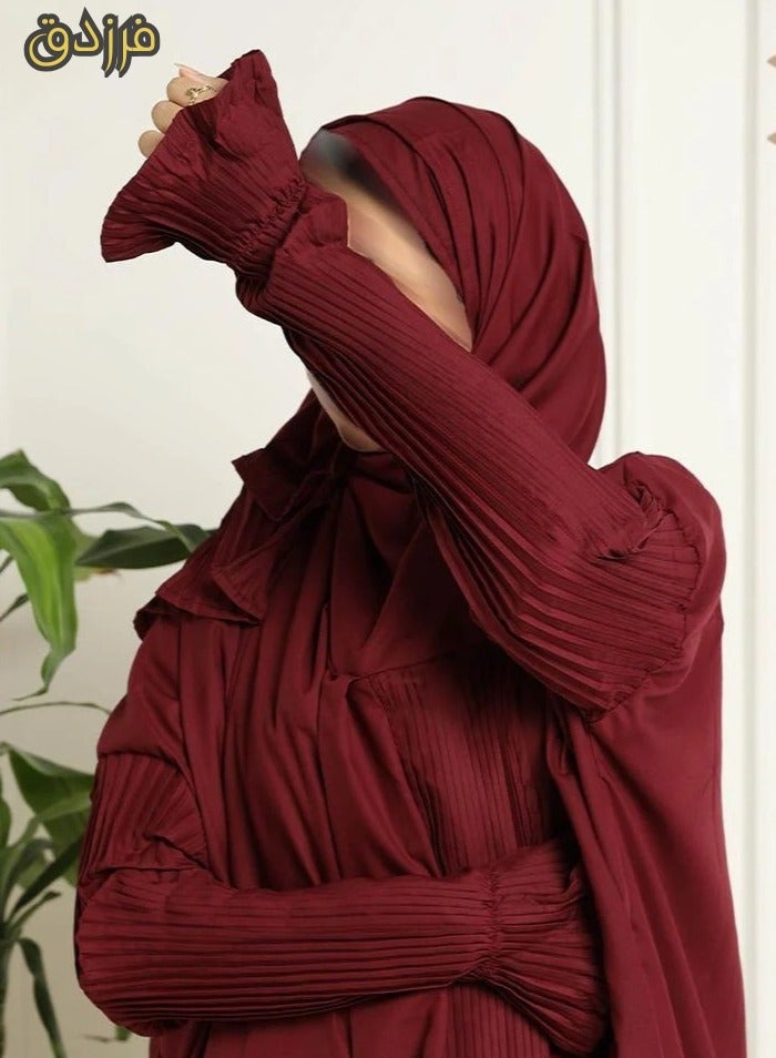 Farazdaq Wide and comfortable women's prayer sheet, excellent cold material - Image 3