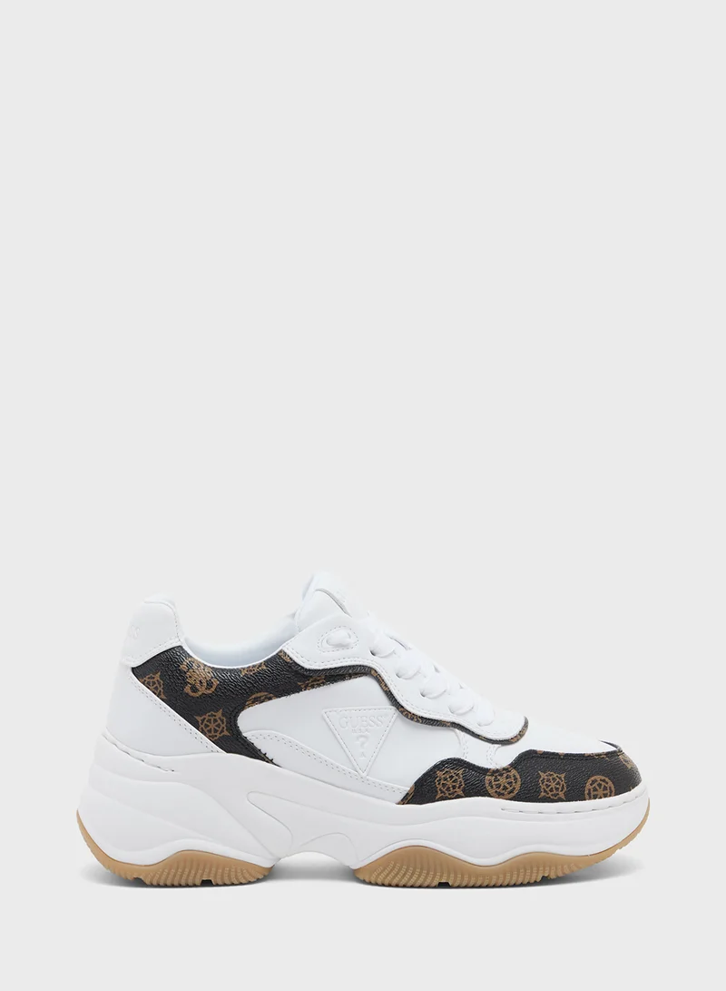 جس Lace Up Low Top Sneakers