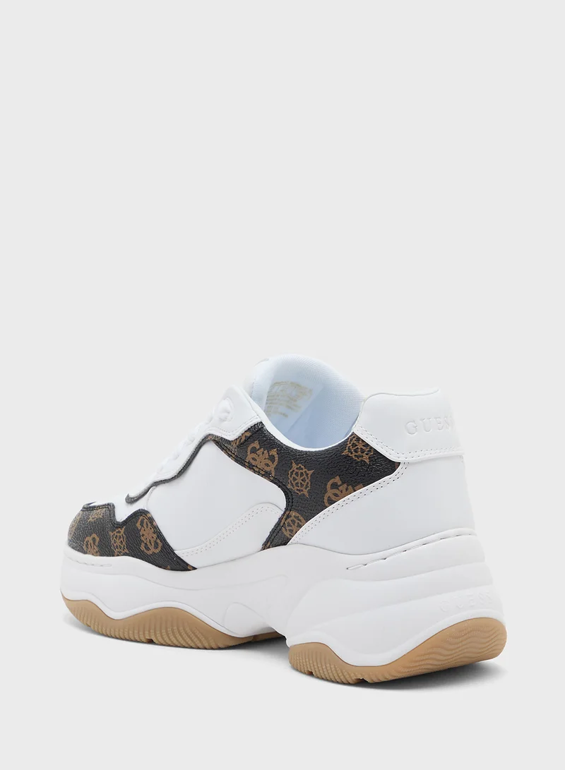 جس Lace Up Low Top Sneakers