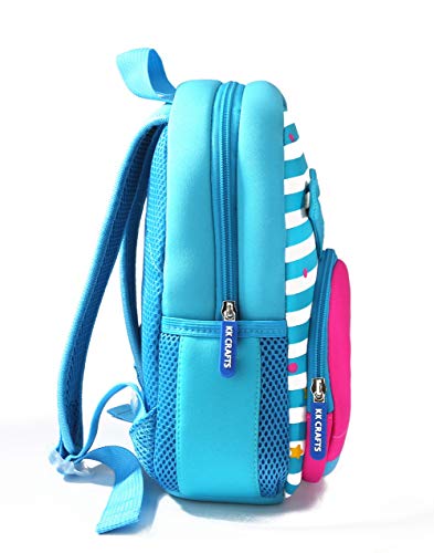 KK CRAFTS Preschool Backpack Toddler Neoprene Animal Schoolbag Lunch backpack for Kids Boys Girls(Mermaid) - Image 2