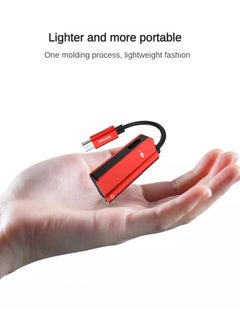 DUDAO 2-in-1 Lightning adapter, supports simultaneous charging and music, 150mm portable design, high-quality TPE+aluminum alloy material, suitable for games, calls and singing  - Image 4