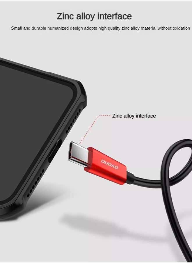 DUDAO - 2-in-1 Lightning adapter, supports simultaneous charging and music, 150mm portable design, high-quality TPE+aluminum alloy material, suitable for games, calls and singing - Image 1