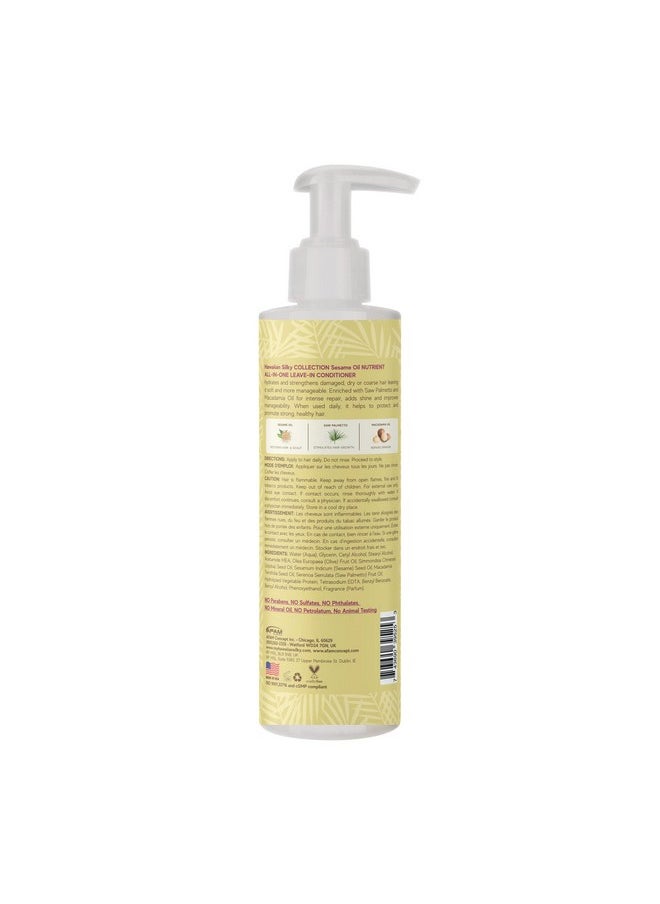 Hawaiian Silky Awaiian Silky Vegan Sesame Oil Allinone Nutrient Leaveinconditioner With Saw Palmetto & Macadamia Oil 8 Fl Oz Hydrate Strengthen & Protect For All Hair Types  - Image 3