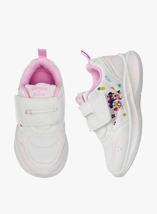 Disney Girls Minnie Mouse And Daisy Duck Print Ankle School Sneakers