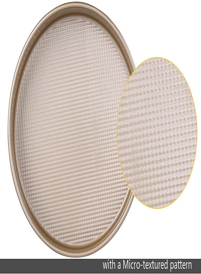 BluBasket Nonstick Round Cake Pan for Oven, 8" Heavy Duty Carbon Steel Baking Pan, Champagne Gold - Image 3