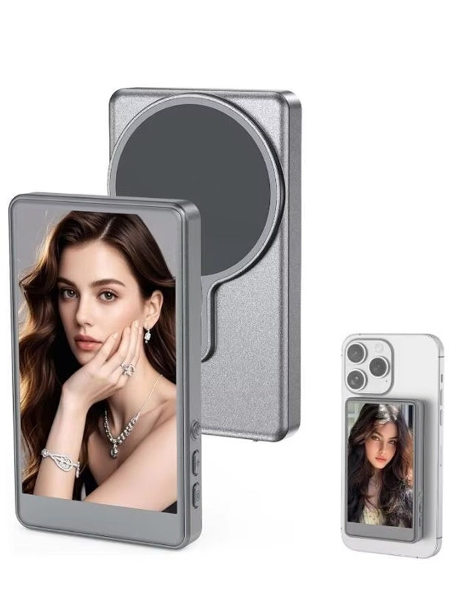 تيليسن شاشة مراقبة سيلفي للفيديوهات، شاشة مغناطيسية للفيديوهات، شاشة سيلفي لهواتف آيفون، شاشة مراقبة سيلفي للكاميرا الخلفية، خاصية عكس الشاشة لاسلكيًا مع جهاز تحكم عن بُعد، أساسيات صناعة المحتوى، البث المباشر وتيك توك - Image 1