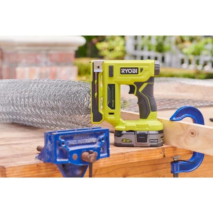 Ryobi 18-Volt ONE+ Cordless Compression Drive 3/8 in. Crown Stapler (Tool Only) P317 - Image 5