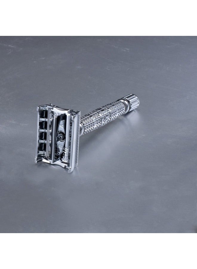VIKINGS BLADE Double Edge Safety Razor for Men + 5 Swedish Steel Blades + Luxury Case. Long Handle. Smooth, Reusable, Eco-Friendly (The Vulcan) - Image 5