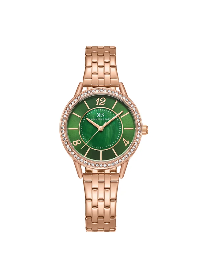 KENNETH SCOTT Women's Stainless Steel Analog Watch K23537-RBKMG - 32 mm