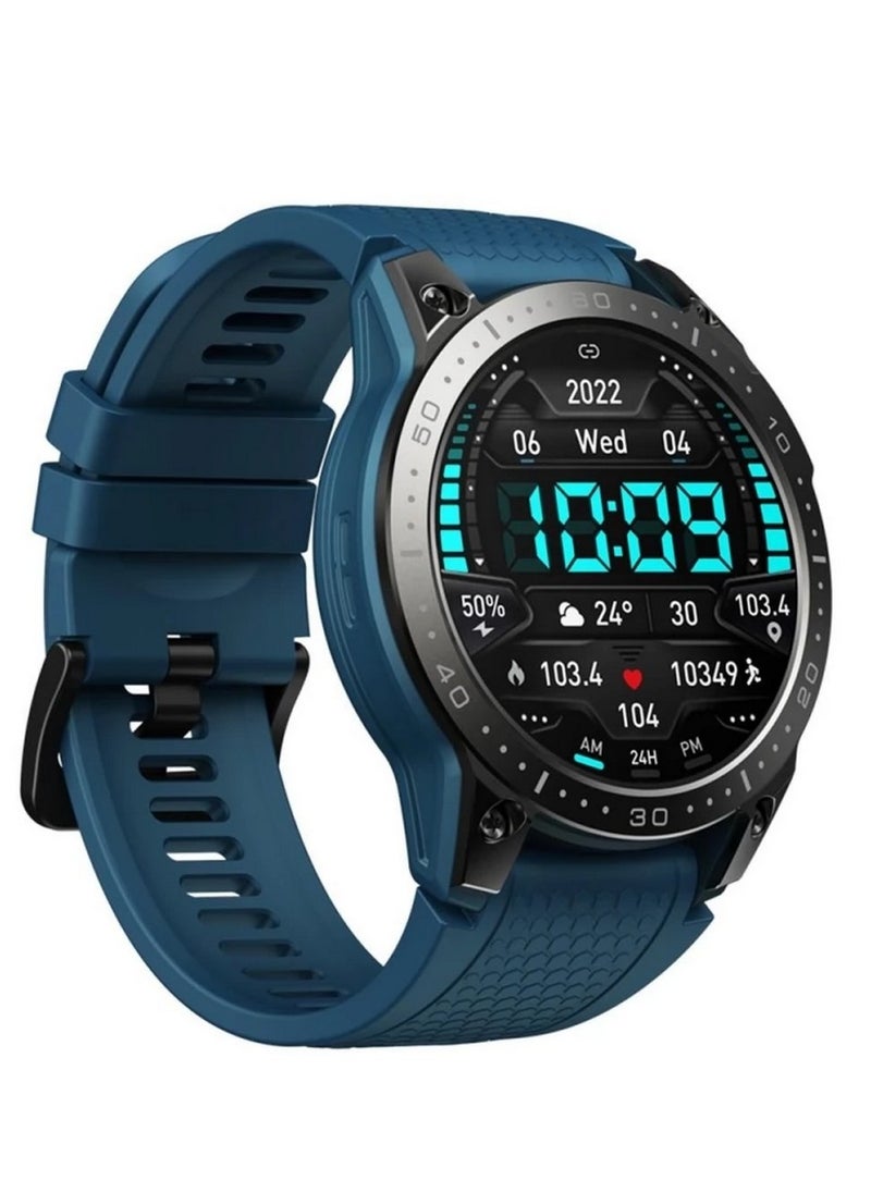 Zeblaze - ساعة Zeblaze Ares 3 Pro AMOLED مقاس 1.43 بوصة وبلوتوث V5.2 مع مراقبة الصحة لمدة 24 ساعة وأكثر من 300 وجه ساعة وعمر بطارية يصل إلى 30 يومًا لنظامي Android وiOS - أزرق محيطي - Image 1