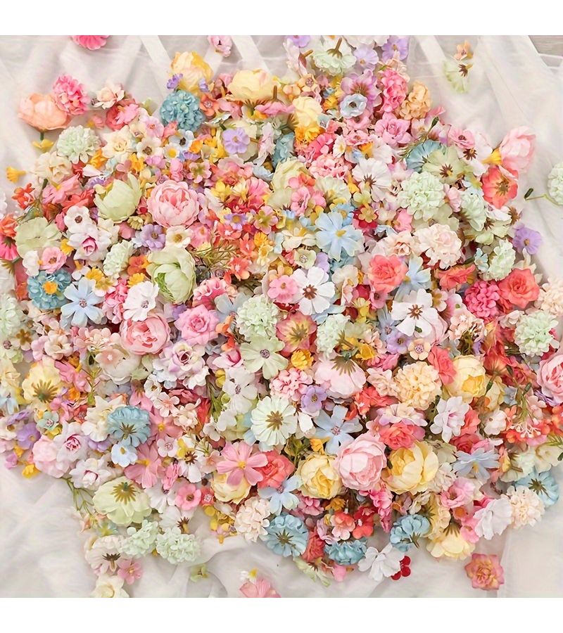 About 23pcs Random Mixed Color Artificial Flowers Multi Colored Mixed Pack For Wedding Valentine Day Christmas Holiday Home Decoration Scene Arrangements - Image 2