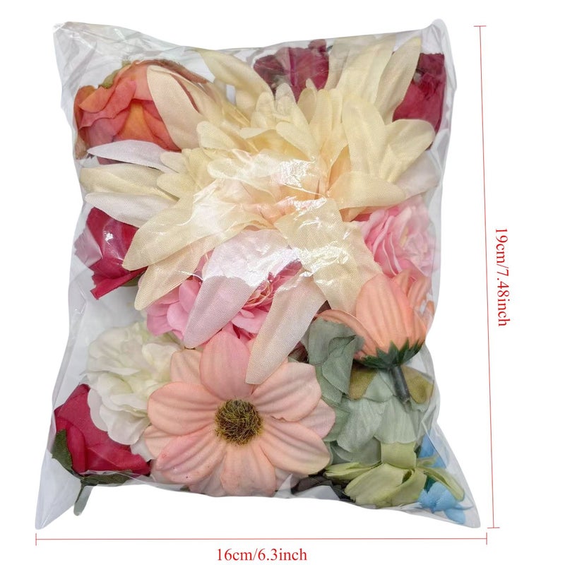About 23pcs Random Mixed Color Artificial Flowers Multi Colored Mixed Pack For Wedding Valentine Day Christmas Holiday Home Decoration Scene Arrangements - Image 4