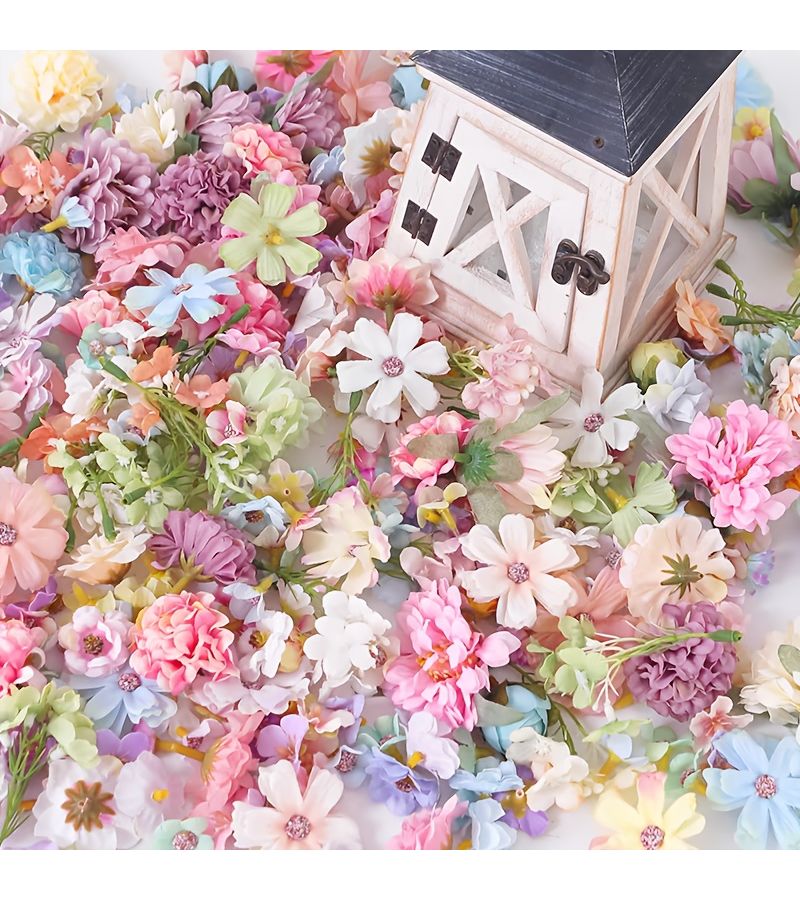 About 23pcs Random Mixed Color Artificial Flowers Multi Colored Mixed Pack For Wedding Valentine Day Christmas Holiday Home Decoration Scene Arrangements - Image 3
