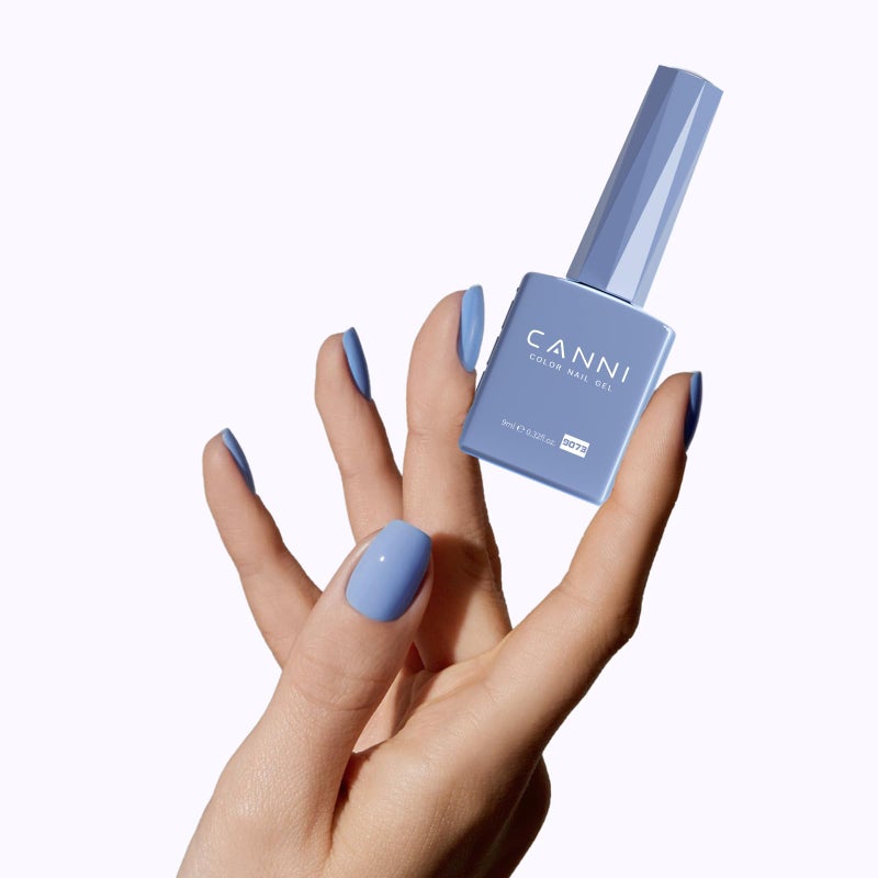 CANNI Blue Gel Nail Polish, 1Pcs Light Baby Blue Gel Polish Pastel Color High Gloss Soak Off U V Nail Manicure Salon DIY - Image 5
