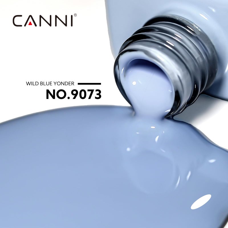 CANNI Blue Gel Nail Polish, 1Pcs Light Baby Blue Gel Polish Pastel Color High Gloss Soak Off U V Nail Manicure Salon DIY - Image 2