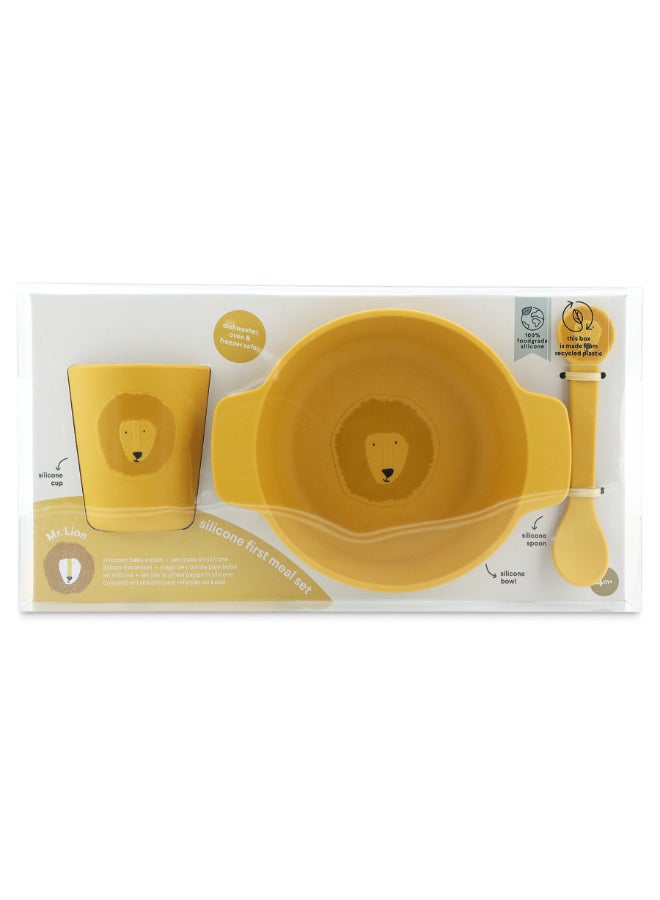 Trixie Silicone First Meal Set - Bowl, Spoon & Cup - Mr. Lion - Image 2