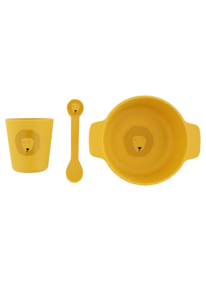 Trixie Silicone First Meal Set - Bowl, Spoon & Cup - Mr. Lion - Image 1