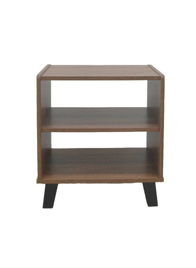 DANUBE HOME Supreme End Table – Modern Wooden Side Table for Living Room, Bedroom, Office – Stylish Accent Table with Storage for Home Decor, Sofa, Bedside, and Décor - Light Walnut  - Image 5