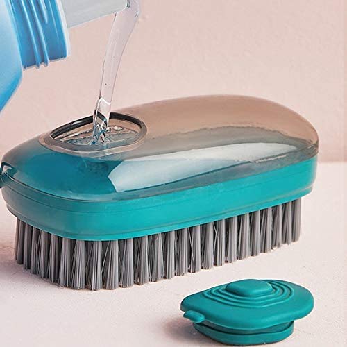 KPNG Scrub Brush Quality Soft Laundry Clothes Shoes Pot Washing Scrubbing Brush Automatic Liquid Addition Easy to Grip Household Cleaning Brushes Pack of1 Auto Liquid Orange - Image 4