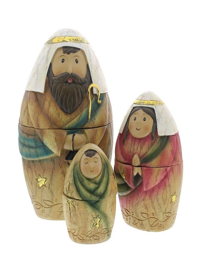 Roman Holy Family Three Kings and Shepherd Christmas Nativity Nesting Dolls Set of 9 - Image 3