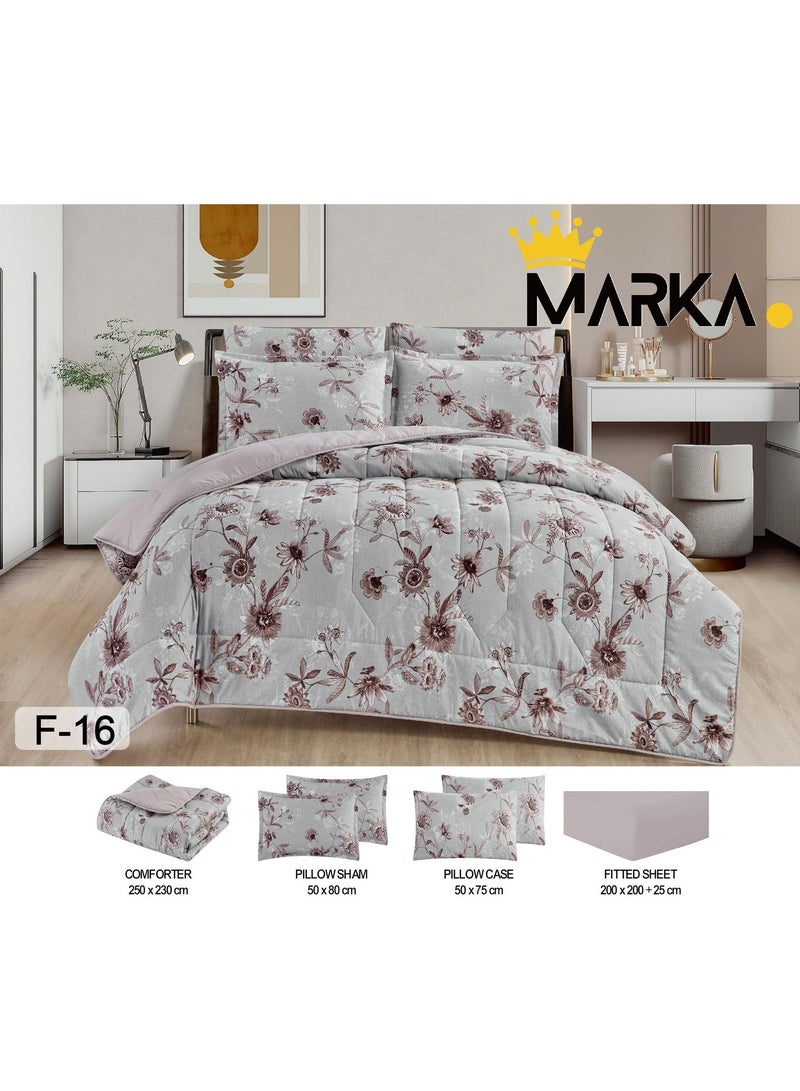 Summer double-sided printed microfiber bedspread, 6 pieces, size 230*250cm 